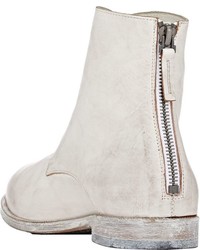 Marsèll Distressed Back Zip Boots White