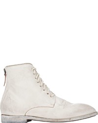 Marsèll Distressed Back Zip Boots White