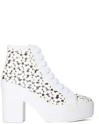 Nasty Gal Jc Play By Jeffrey Campbell Asif Platform Sneaker White Daisies
