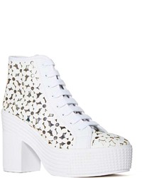 Nasty Gal Jc Play By Jeffrey Campbell Asif Platform Sneaker White Daisies