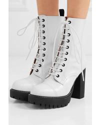 ALEXACHUNG Lace Up Leather Ankle Boots