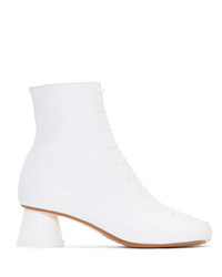 MM6 MAISON MARGIELA White Lace Up Ankle Boots
