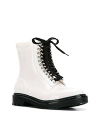 Casadei Contrast Lace Up Boots