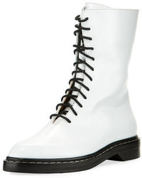 The Row Fara Lace Up Leather Combat Boot