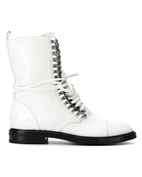 Casadei Flat Lace Up Boots