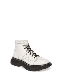 Alexander McQueen Lace Up Lug Sole Hiker Boot
