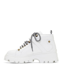 Miu Miu White Low Top Ankle Boots