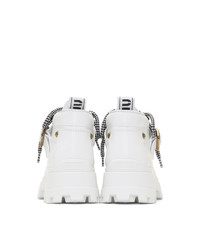 Miu Miu White Low Top Ankle Boots