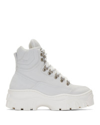 MSGM White Tractor Sneakers