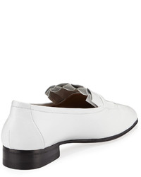 The Row Adam Pleated Leather Loafer