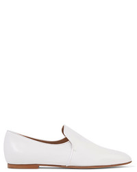 The Row Alys Leather Loafers White