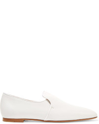 The Row Alys Leather Loafers White