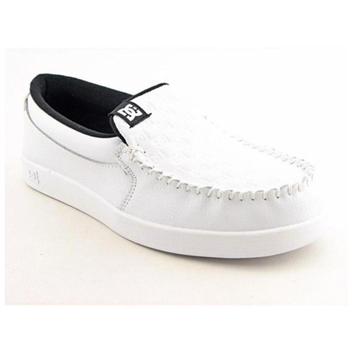 DC Villain White Moc Leather Loafers 