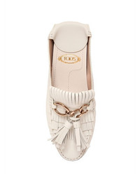 Tod's Gommino Chain Tassels Leather Loafers