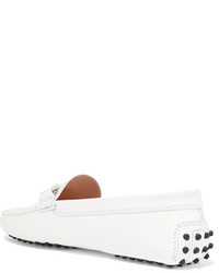 Tod's Gommino Leather Loafers White
