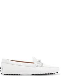 Tod's Gommino Leather Loafers White