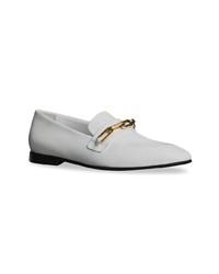 Burberry Link Detail Patent Leather Loafers
