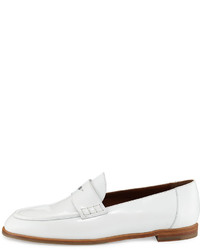 Burberry Oban Leather Penny Loafer Optic White