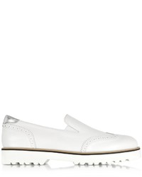 Hogan Route Pantofola White Leather Loafer