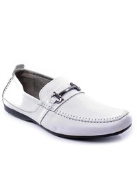 Steve Madden Katts White Leather Loafers Shoes Newdisplay