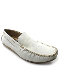 Steve Madden Kronos White Moc Leather Loafers Shoes Newdisplay