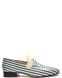 Joseph Striped Leather Loafers