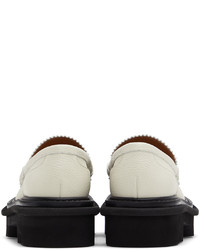 Dries Van Noten White Leather Loafers