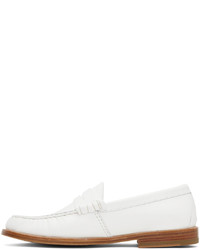 Rhude White Leather Loafers
