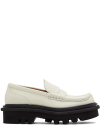 Dries Van Noten White Leather Loafers