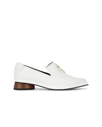 Reike Nen White Ring Leather Loafers