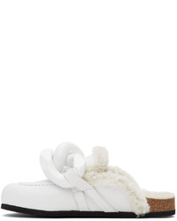 JW Anderson White Shearling Chain Loafer