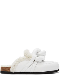 JW Anderson White Shearling Chain Loafer