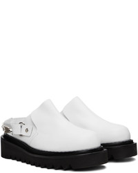 Toga Virilis White Slingback Loafers