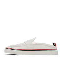 Thom Browne White Slip On Penny Loafers