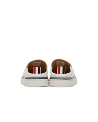 Thom Browne White Slip On Penny Loafers