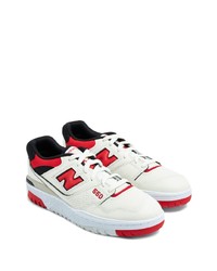New Balance 550 Logo Embossed Low Top Leather Sneakers