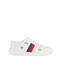 Gucci Ace Sneaker With Bees And Stars