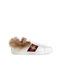 Gucci Ace Sneaker With Fur