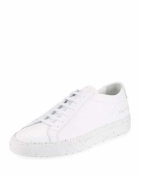 Common Projects Achilles Leather Low Top Sneakers With Confetti Sole Whiteblack