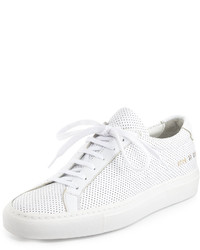 Common Projects Achilles Perforated Leather Low Top Sneaker White