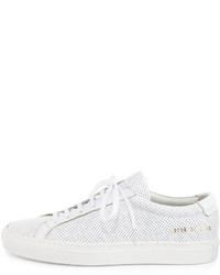 Common Projects Achilles Perforated Leather Low Top Sneaker White