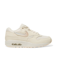 Nike Air Max 1 Leather And Canvas Sneakers