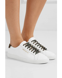 Saint Laurent Andy Med Leather Sneakers