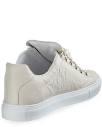 Balenciaga Arena Leather Low Top Sneakers White