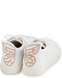 Sophia Webster Bibi Butterfly Leather Low Top Sneaker White