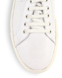 Saks Fifth Avenue Collection Perforated Leather Low Top Sneakers