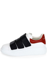 Alexander McQueen Colorblock Leather Low Top Sneakers White