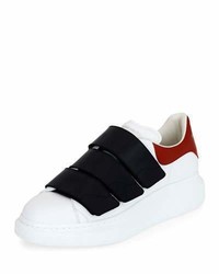 Alexander McQueen Colorblock Leather Low Top Sneakers White
