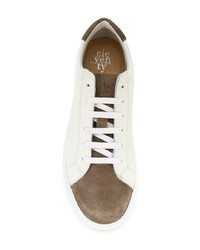 Eleventy Contrast Lace Up Sneakers