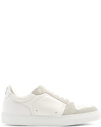 Ami Contrast Panel Low Top Leather And Suede Trainers